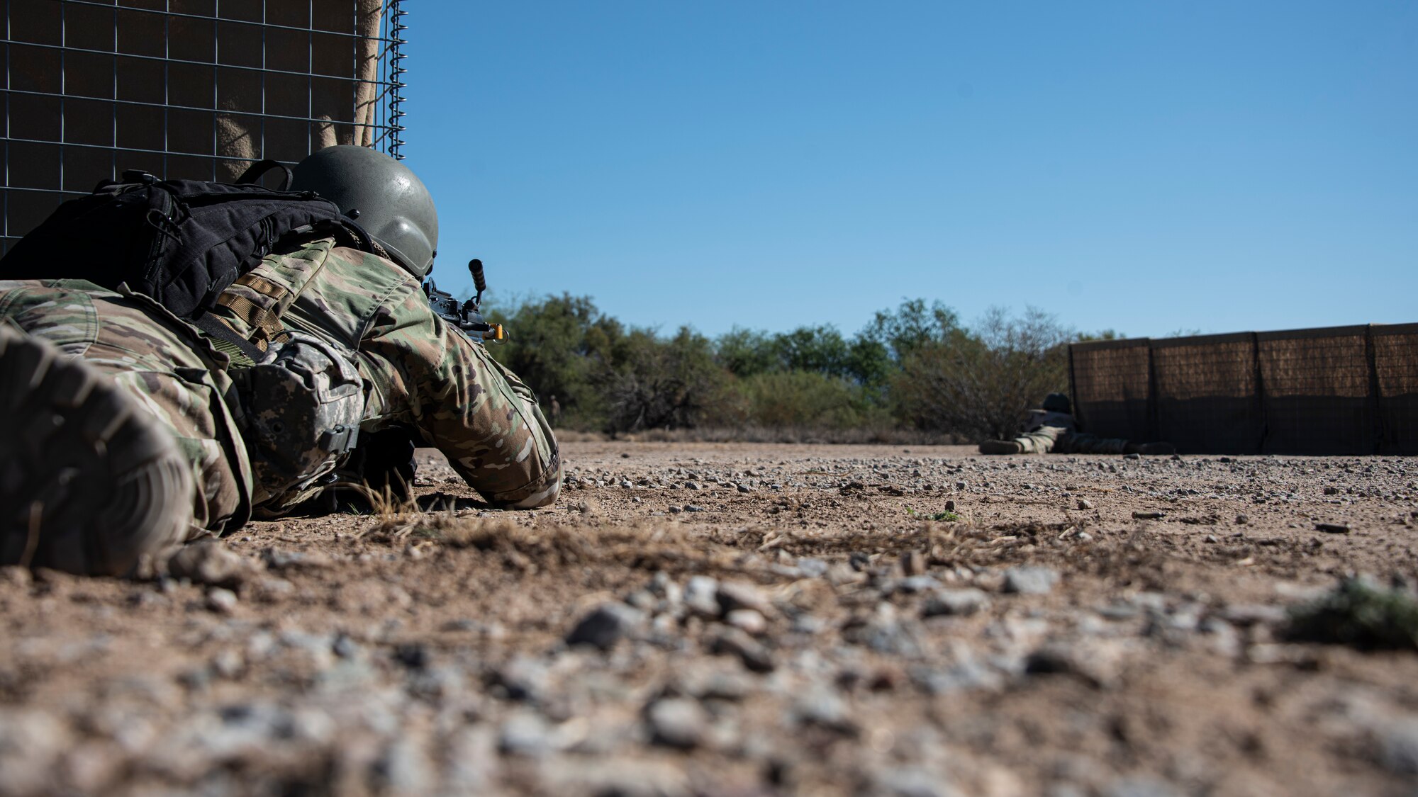 A photo of an Airman conducting training