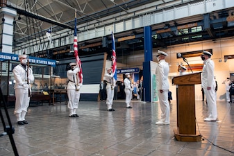 Chief of Naval Operations Adm. Mike Gilday attends full honors ceremony for Royal Navy First Sea Lord and Chief of the Naval Staff Adm. Tony Radakin.