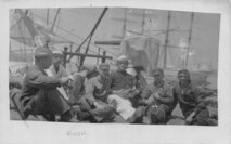 No caption information available; Crewmen aboard USRC Rush, no date