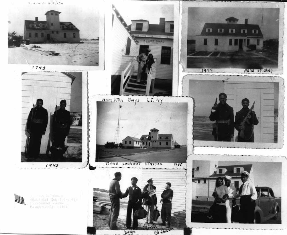 A series of photos taken during World War II of the African-American crewman stationed at LBS Tiana during the war.