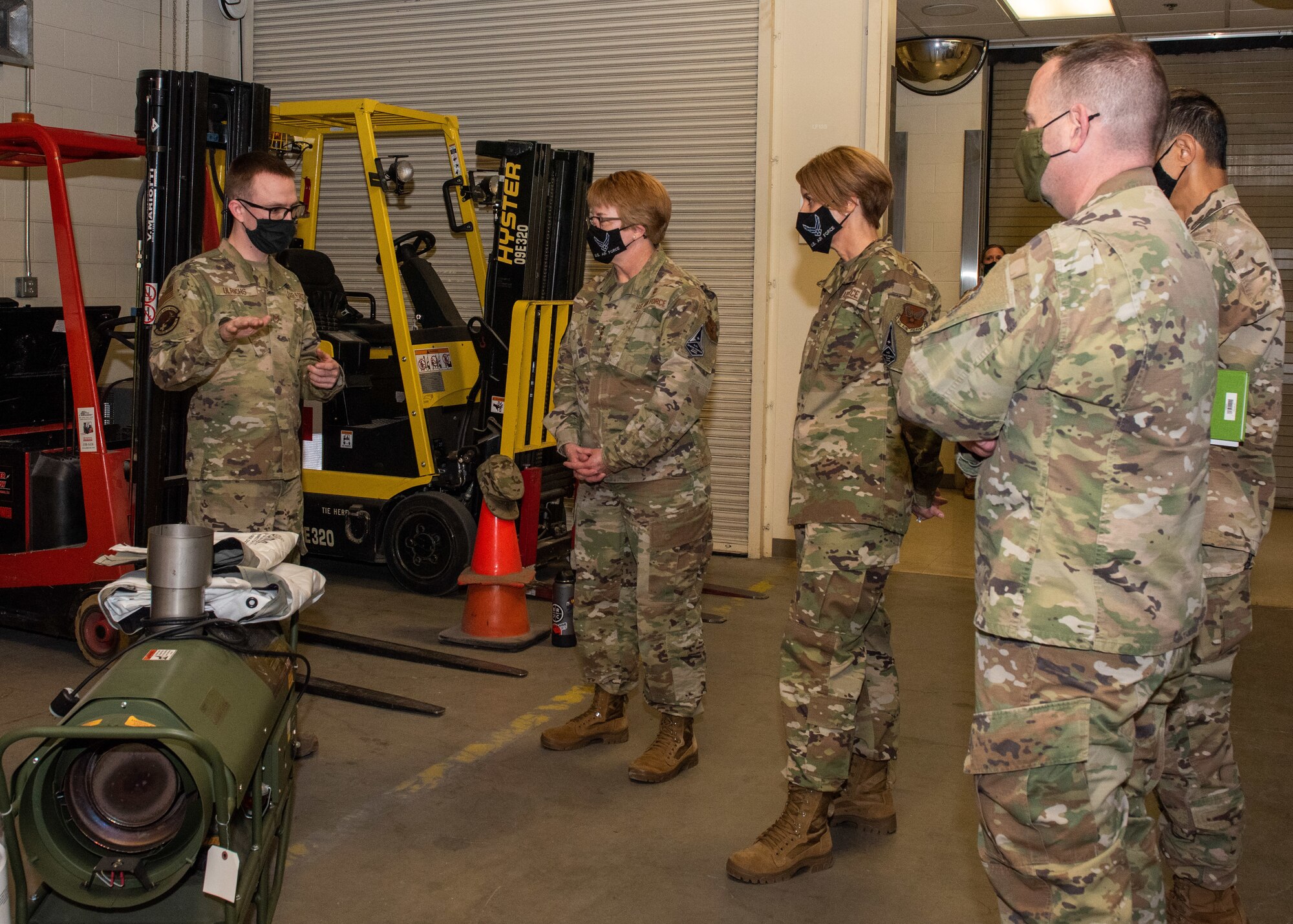 U.S. Air and Space Force Lt. Gen. Dorothy Hogg, surgeon general, and Chief Master Sgt. Dawn Kolczynski, Office of the Surgeon General medical enlisted force and enlisted corps chief, visit the 673d Medical Group at Joint Base Elmendorf-Richardson, Alaska, April 26, 2021. Hogg and Kolczynski focused on readiness and innovation as they toured the hospital, recognized and connected with medics, and discussed the 673d MDG’s capabilities, operations, innovations, COVID-19 management and vaccine rollout, and plans for improvement.