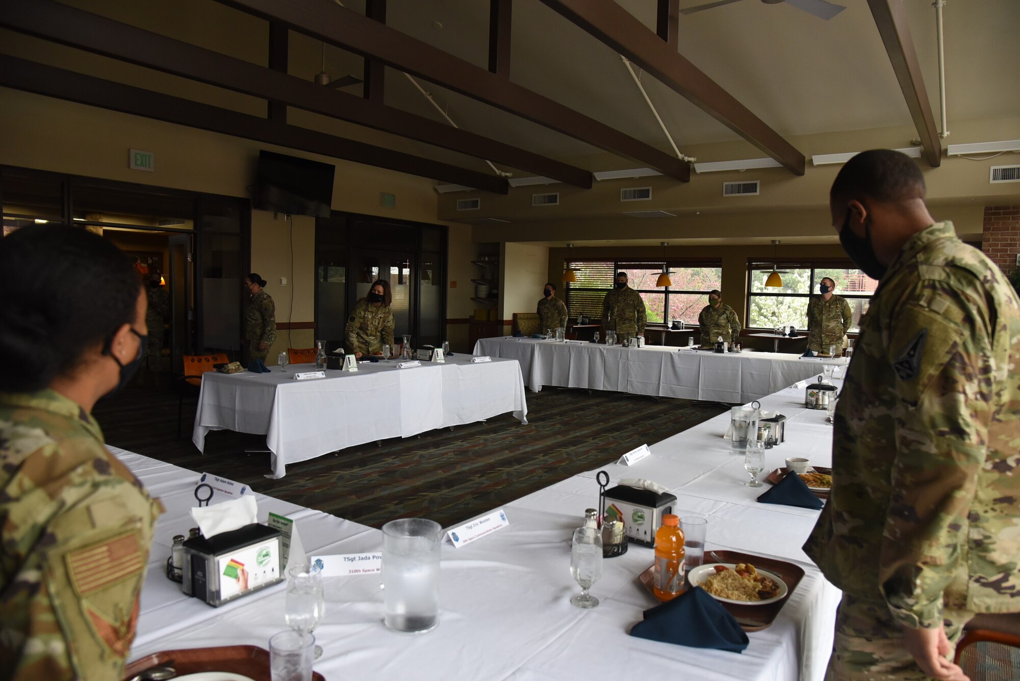 people having lunch