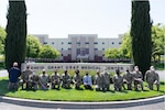 Travis Air Force Base Lifestyle and Performance Medical Clinic team pose for a group photo at David Grant USAF Medical Center at Travis AFB, California, April 15, 2021.