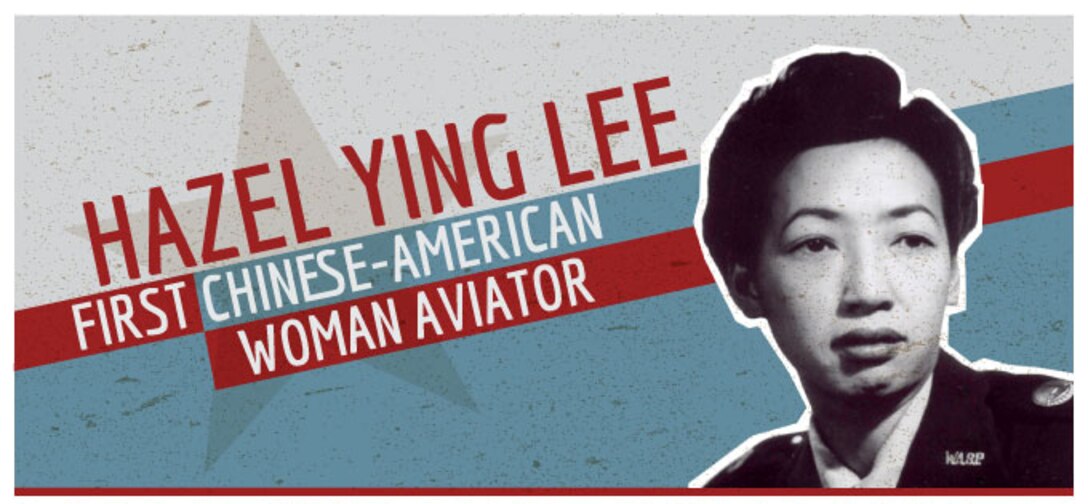 Graphic created highlighting Betty Gillies, the first Chinese-American woman aviator.