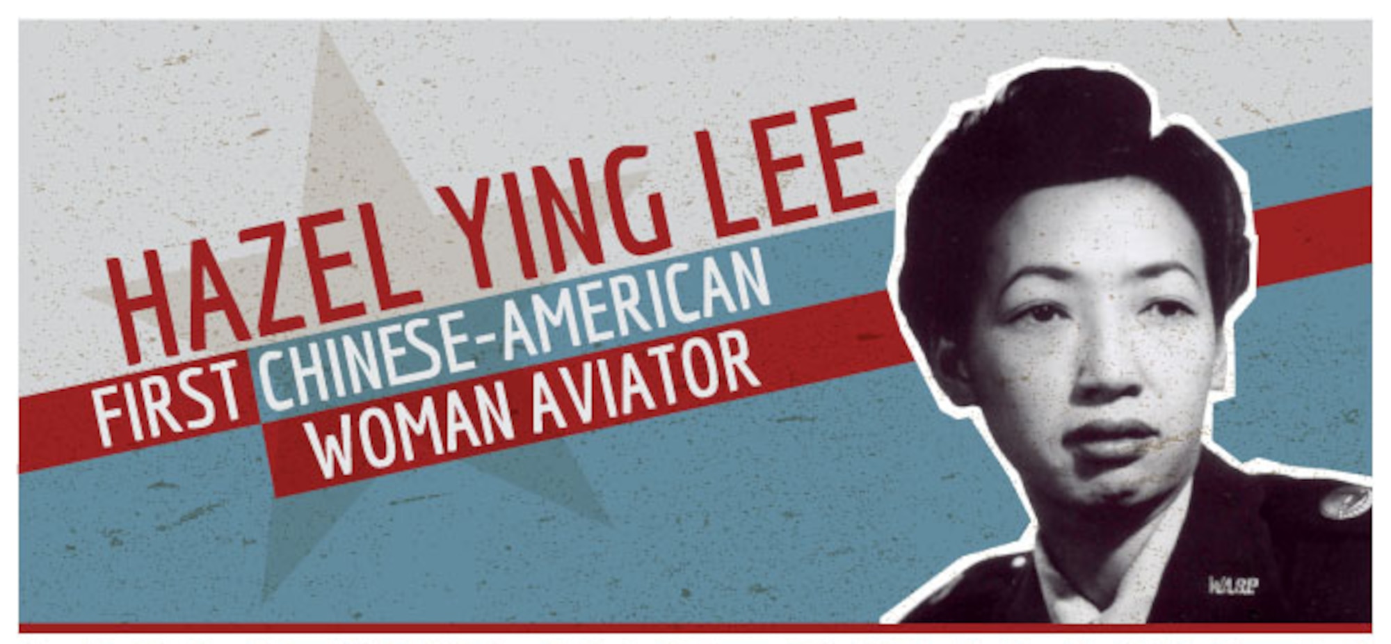 Graphic created highlighting Betty Gillies, the first Chinese-American woman aviator.