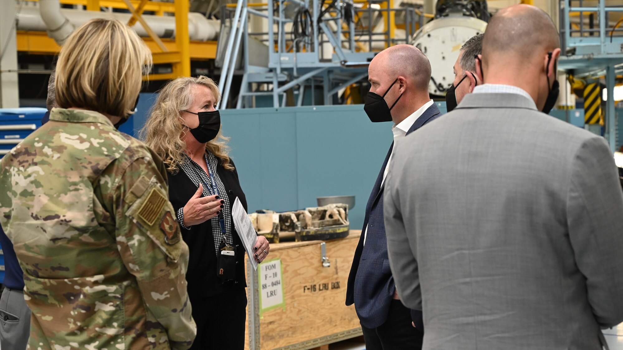 Utah Gov. Spencer Cox tours Hill Air Force Base, Utah, May 5, 2021. The tour provided the governor an overview of missions performed at Hill.