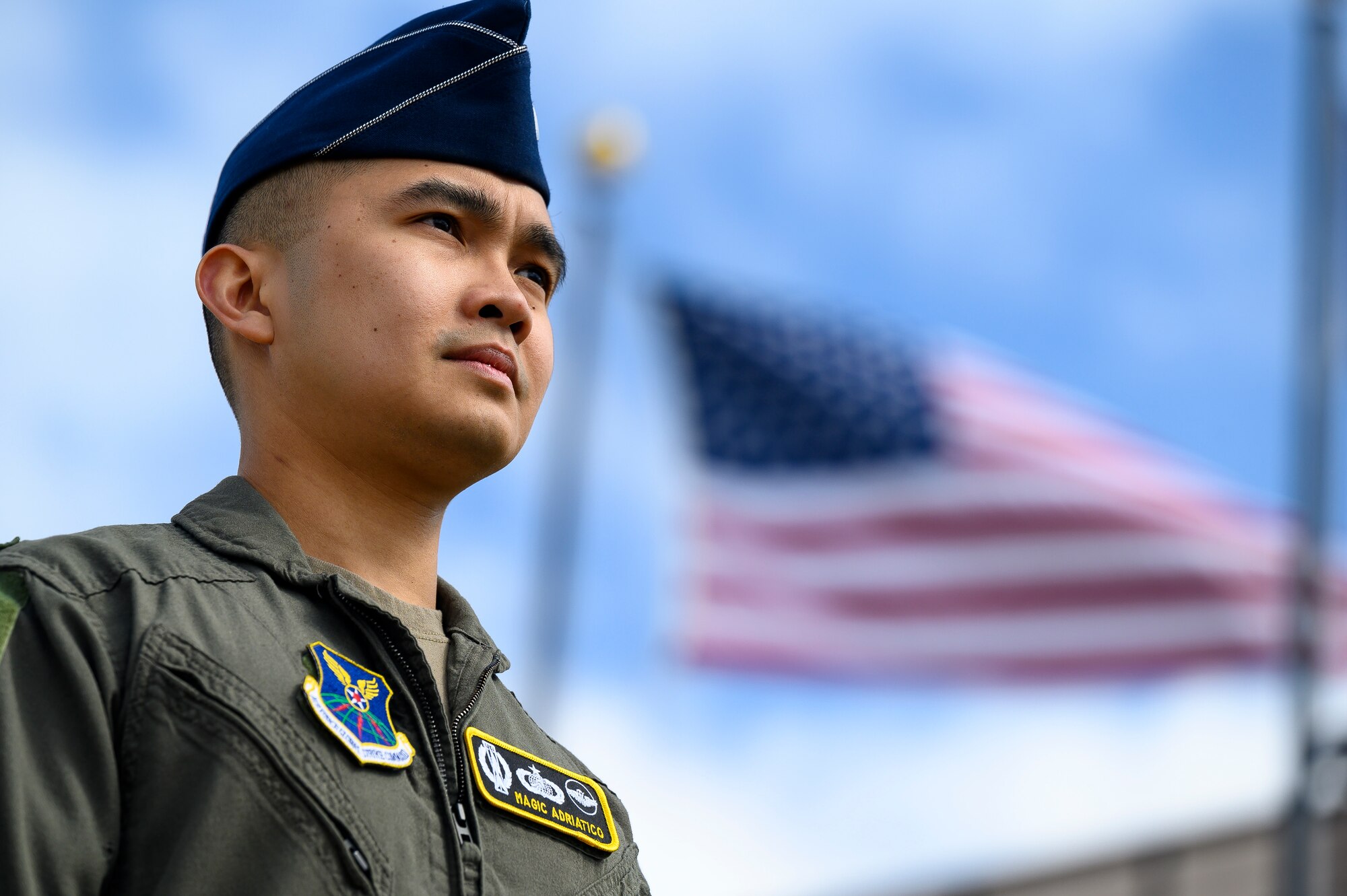 First Lt. David Saul Adriatico, 490th Missile Squadron intercontinental ballistic missile combat crew member, poses for a photo May 4, 2021, at Malmstrom Air Force Base, Mont.