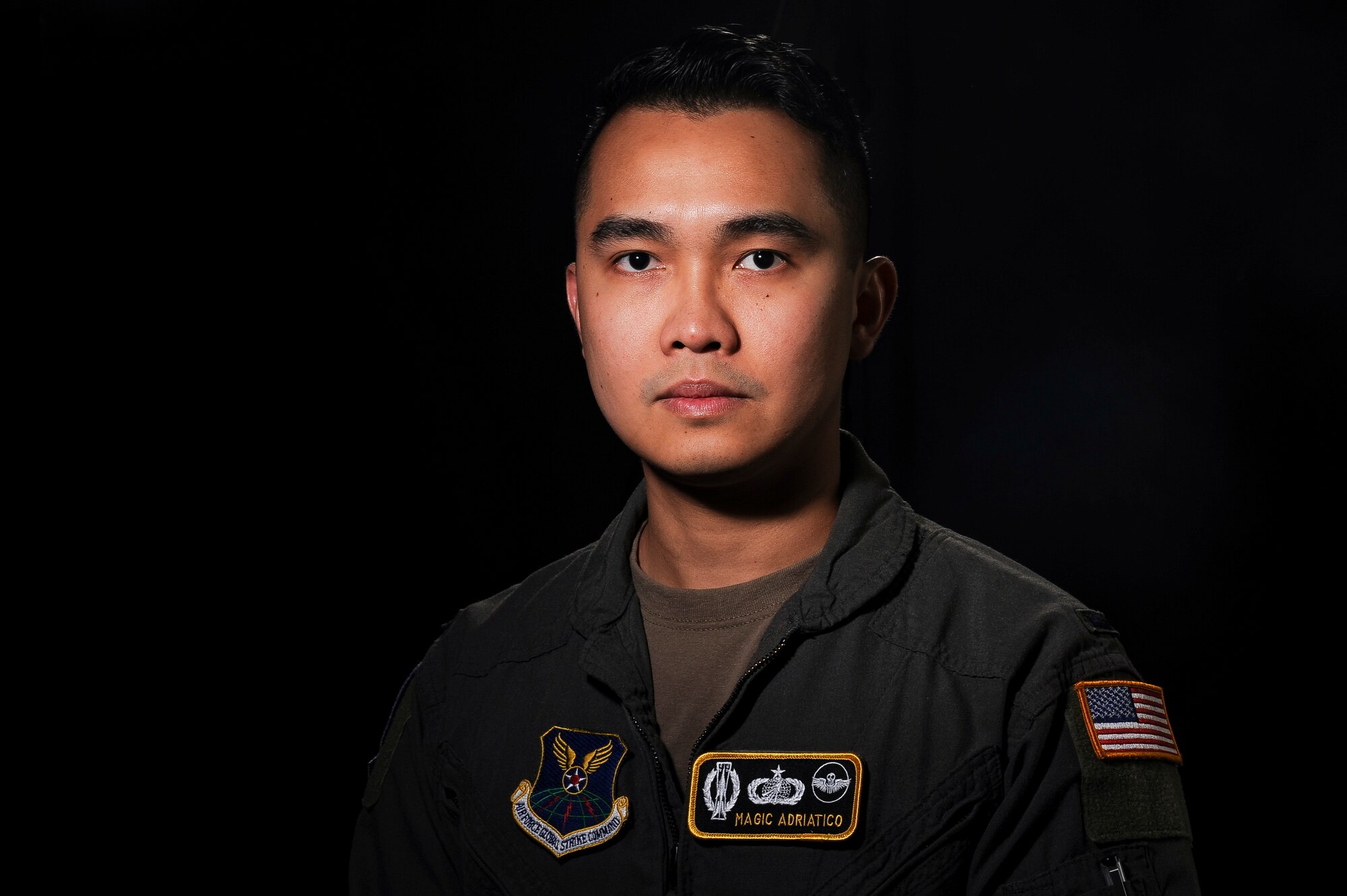 First Lt. David Saul Adriatico, 490th Missile Squadron intercontinental ballistic missile combat crew member, poses for a photo May 4, 2021, at Malmstrom Air Force Base, Mont.