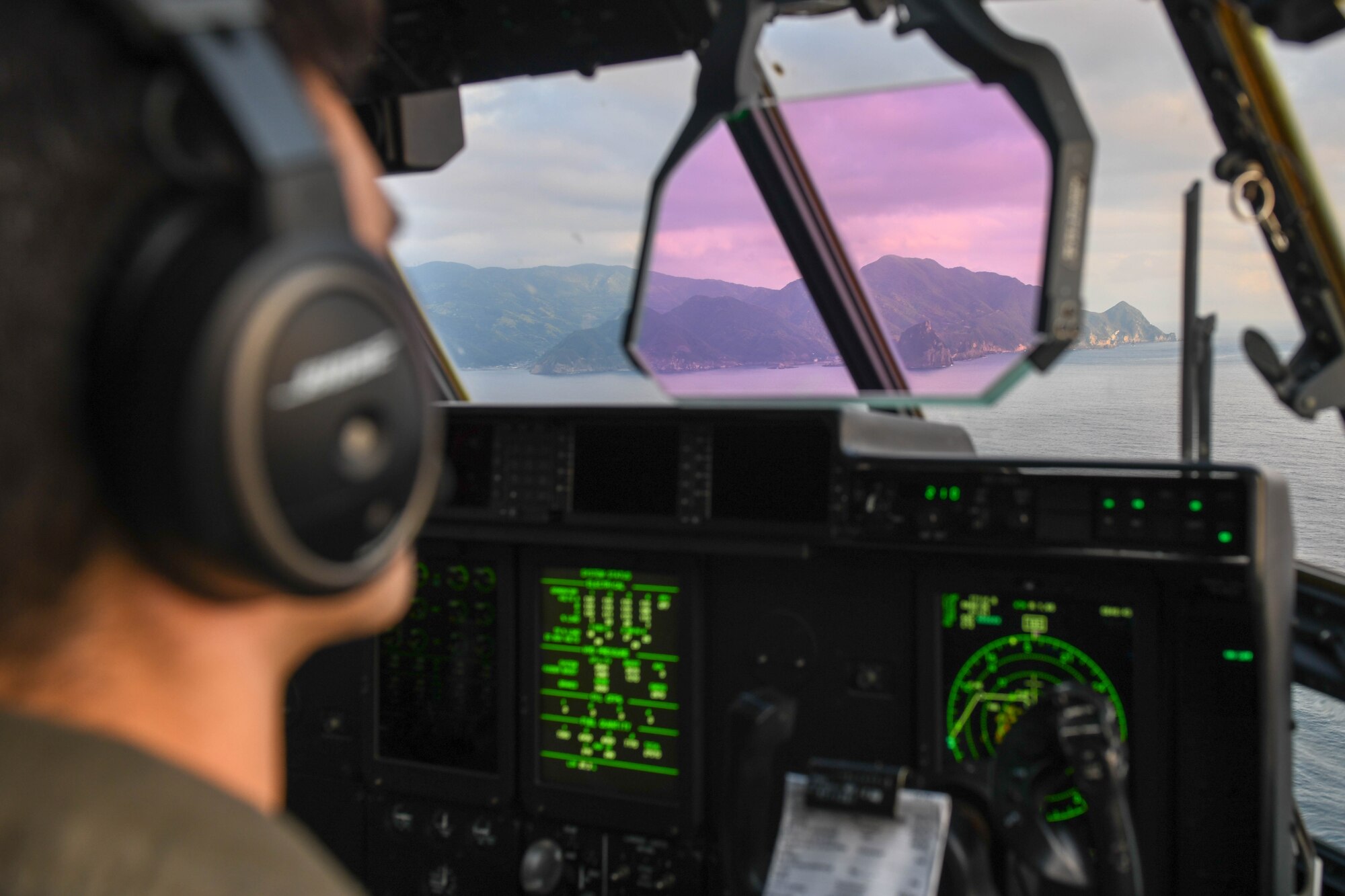 Pilot flies over Japan during the Samurai Readiness Inspection