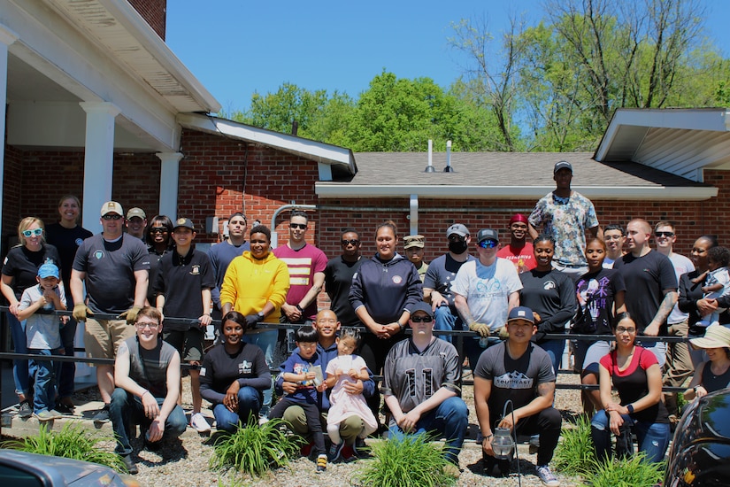 large group of volunteers