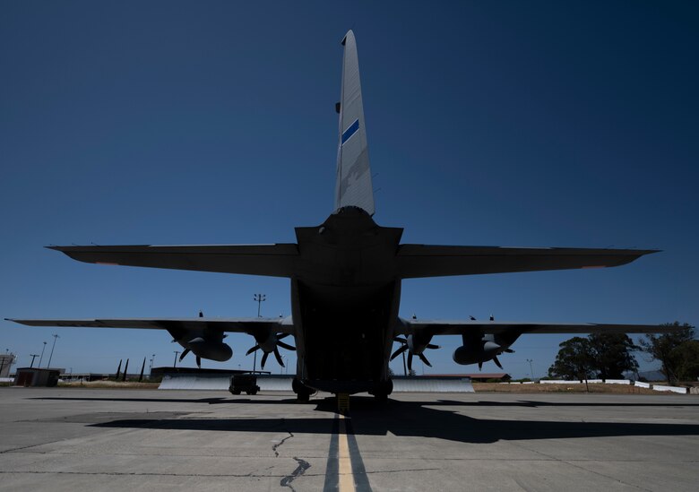Photos of an NPCL being offloaded a C-130 at Travis AFB