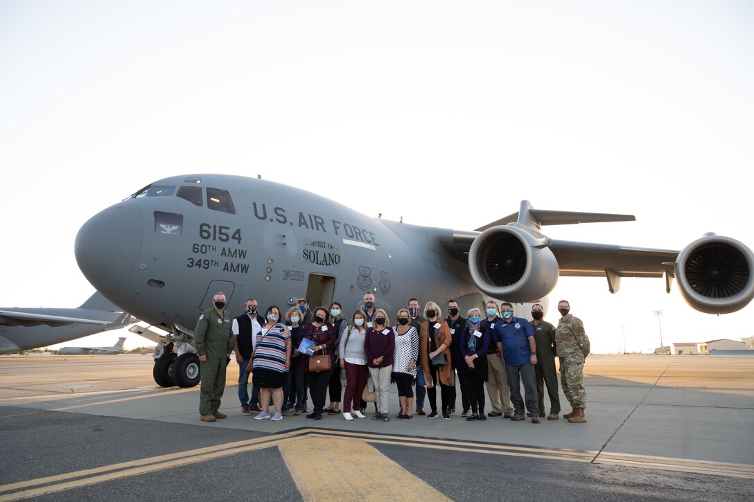 civic leaders touring Dover AFB
