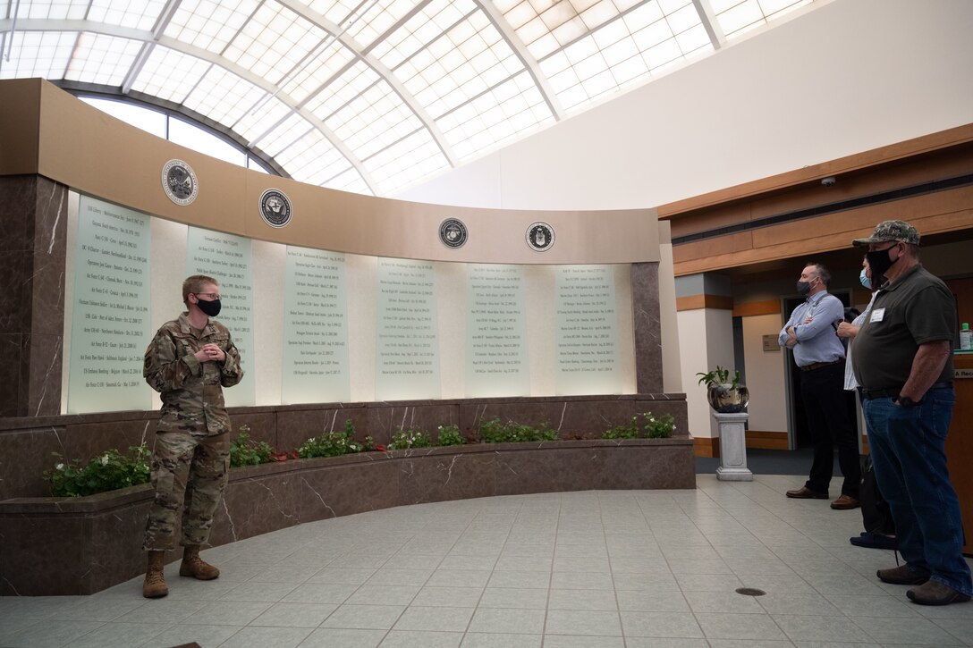 civic leaders touring Dover AFB