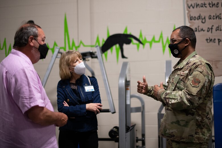 civic leaders touring Dover AFB