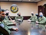 YOKOSUKA, Japan (May 7, 2021) - The U.S. 7th Fleet Information Warfare Commander (IWC) holds a conference with task force IW leaders throughout the 7th Fleet and Pacific Fleet. As the U.S. Navy's largest forward-deployed fleet, 7th Fleet employs 50-70 ships and submarines across the Western Pacific and Indian oceans. U.S. 7th Fleet routinely operates and interacts with 35 maritime nations while conducting missions to preserve and protect a free and open Indo-Pacific Region.