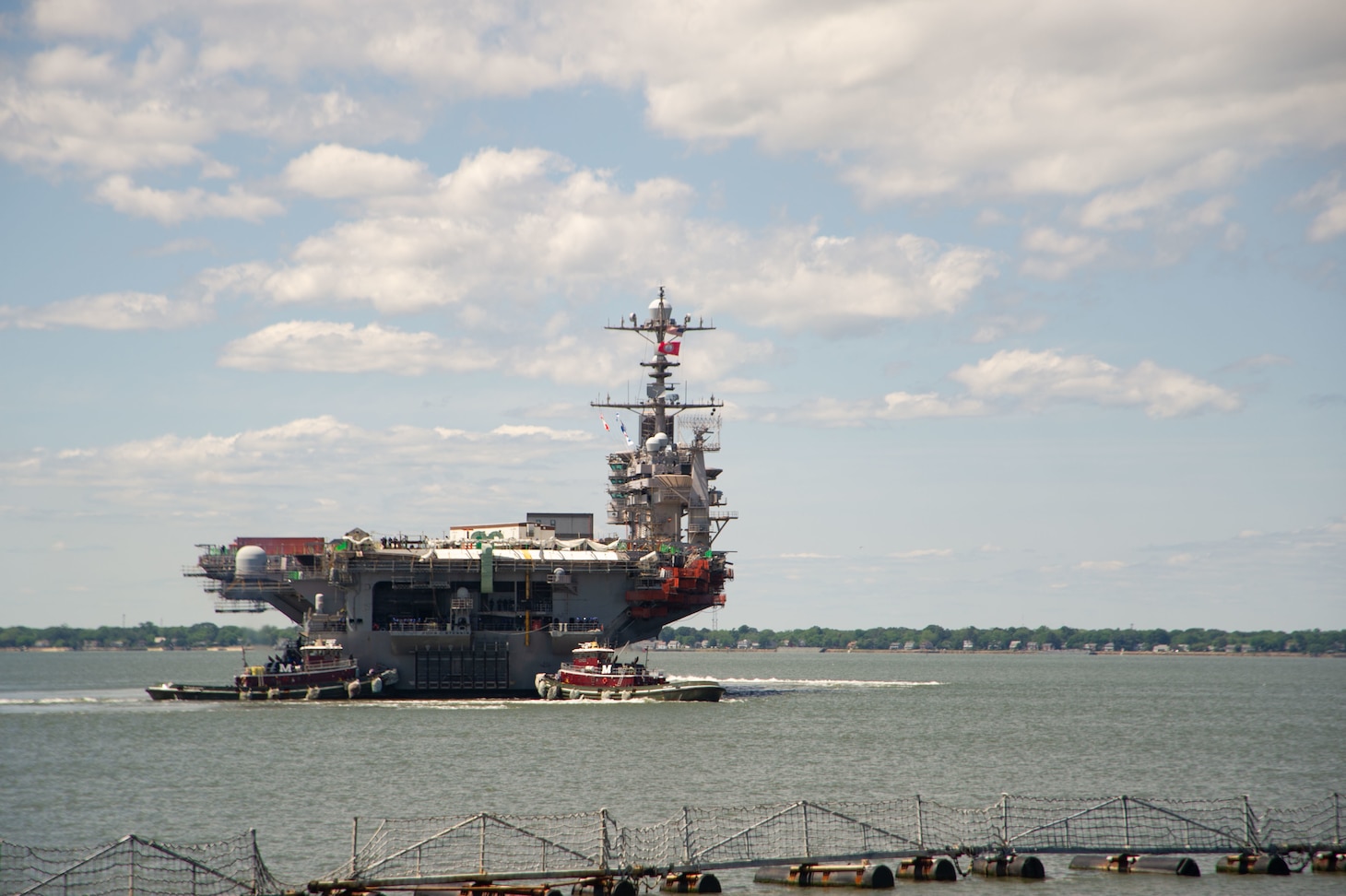 USS John C. Stennis (CVN 74) gets underway from Naval Station Norfolk as it transits to Newport News Shipbuilding (NNS) for Refueling and Complex Overhaul (RCOH) in Newport News, Va.