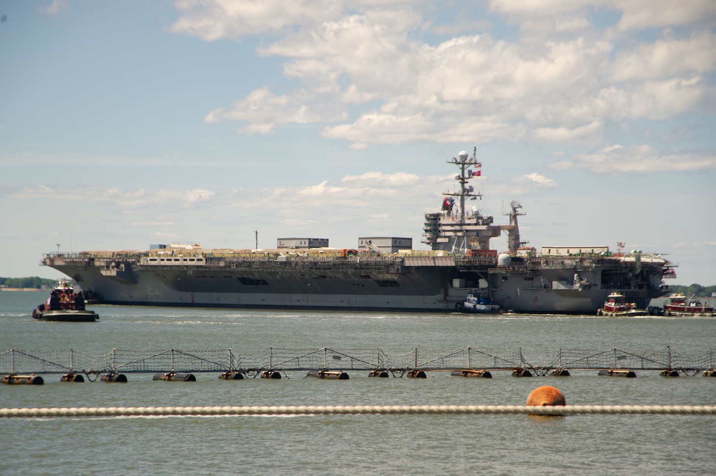 USS John C. Stennis departed Norfolk for Newport News to begin