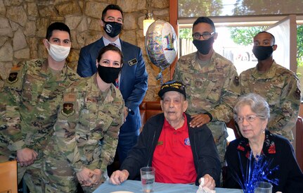 Air Force veteran Kenneth Platt during his 100th birthday celebration