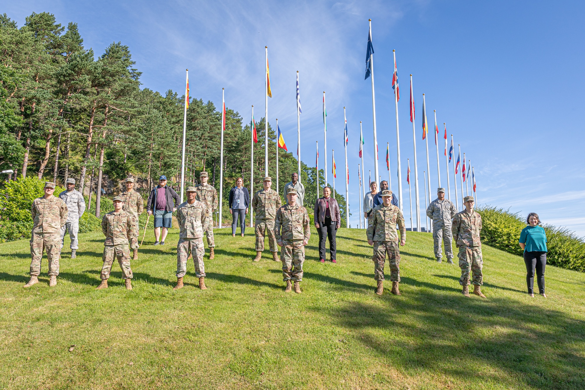 426th Air Base Squadron members pose for a group photo in Stavanger, Norway. (Courtesy photo)