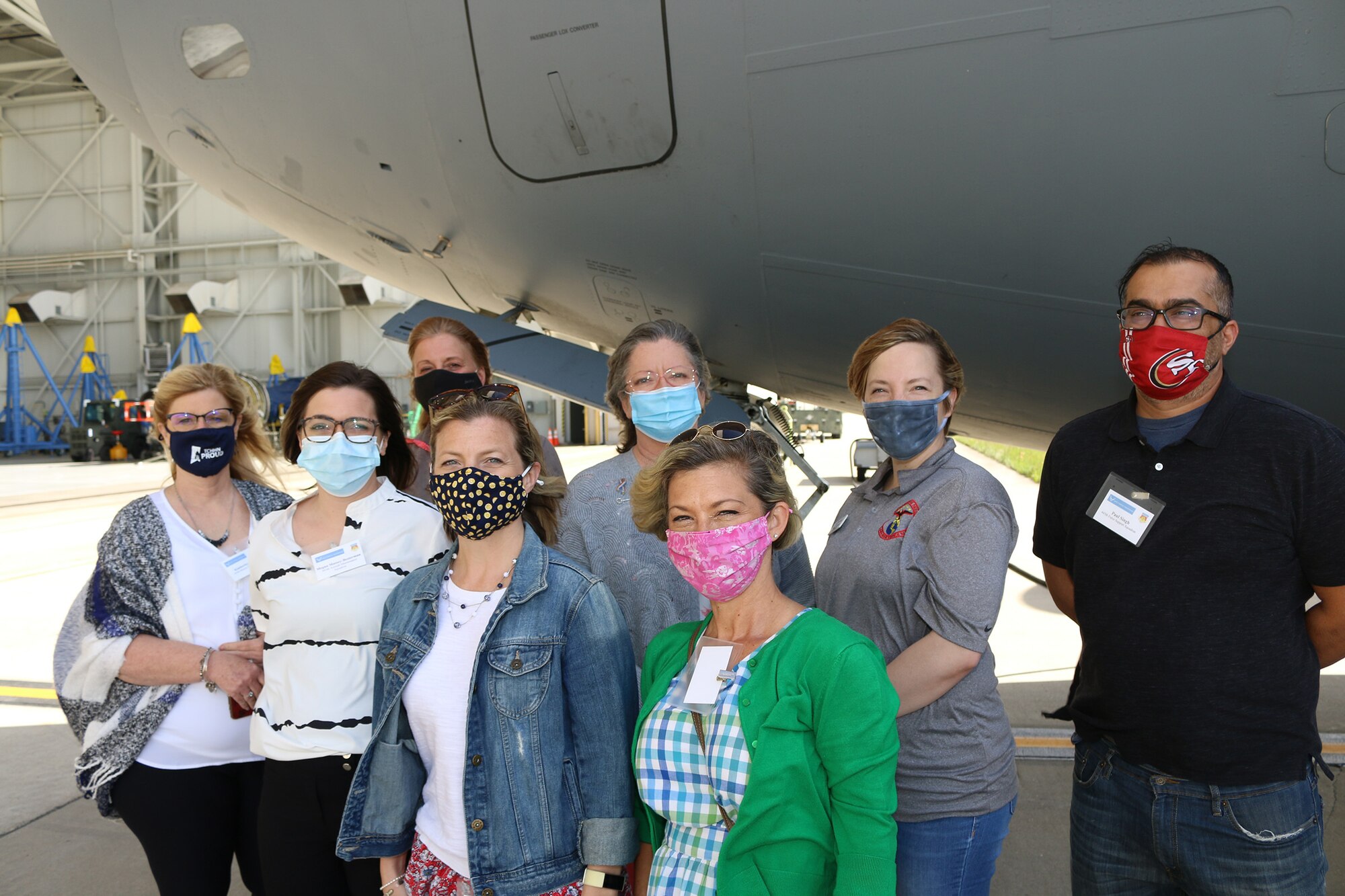 The 445th Airlift Wing honored its Key Spouses with a Key Spouse Appreciation Day May 2, 2021. The spouses were treated to breakfast and C-17 Globemaster III tour. The Key Spouse Program is an official Air Force commander's program that promotes partnerships with unit leadership, volunteer Key Spouses appointed by the commander, families, Airman & Family Readiness Center and other community and helping agencies. (U.S. Air Force photo/Tech. Sgt. Joel McCullough)