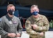 Maj. Cameron Horn, 419th Flight Test commander, presents Gen. Timothy Ray, Air Force Global Strike Command commander, with a B-2 test program morale patch during his visit to Edwards Air Force Base, California, May 5. The B-2 fleets continued technological advancement enables expanded strike capabilities while ensuring the aircraft can keep pace with evolving threat levels. (Air Force photo by Giancarlo Casem)