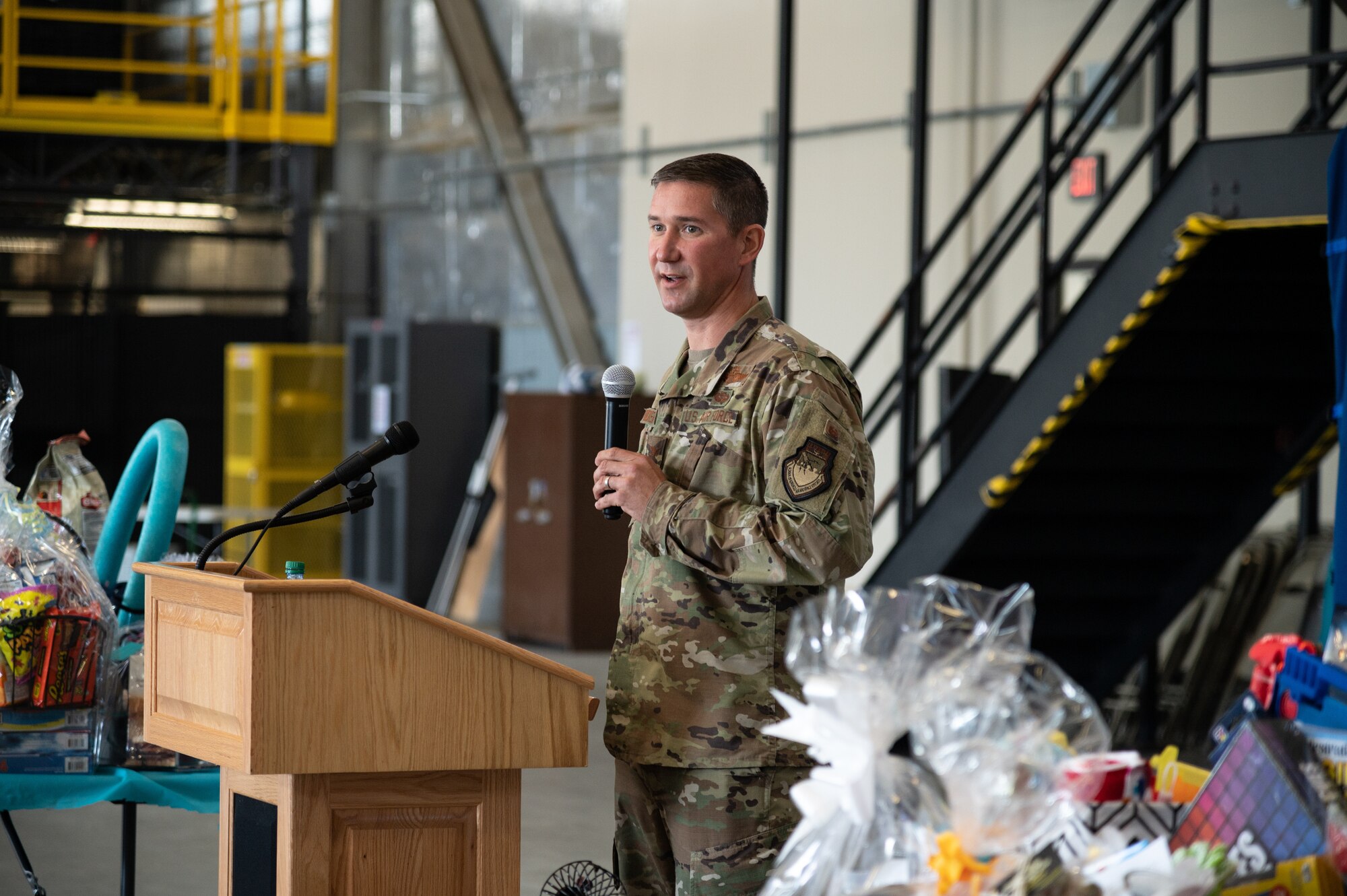 Brunch food and drink items await Dover Air Force Base spouses during the Spouse Appreciation Day event on Dover AFB, Delaware, May 6, 2021. Active-duty, reserve and guard spouses attended the event, which included bingo games, food, drinks and a raffle. Spouse Appreciation Day recognizes the importance of empowering spouses and ensuring they have the necessary tools and resources to thrive. (U.S. Air Force photo by Senior Airman Marco A. Gomez)