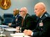 Acting Secretary of the Air Force John P. Roth (center), Chief of Staff of the Air Force Gen. Charles Q. Brown Jr. (left) and Chief of Space Operations Gen. John W. “Jay” Raymond prepare to answer questions during the House Appropriations Committee on Defense during a virtual hearing at the Pentagon, Arlington, Va., May 7, 2021. Committee members raised topics that included confronting new and emerging threats, air and space superiority, and nuclear deterrence. (U.S. Air Force photo by Wayne Clark)