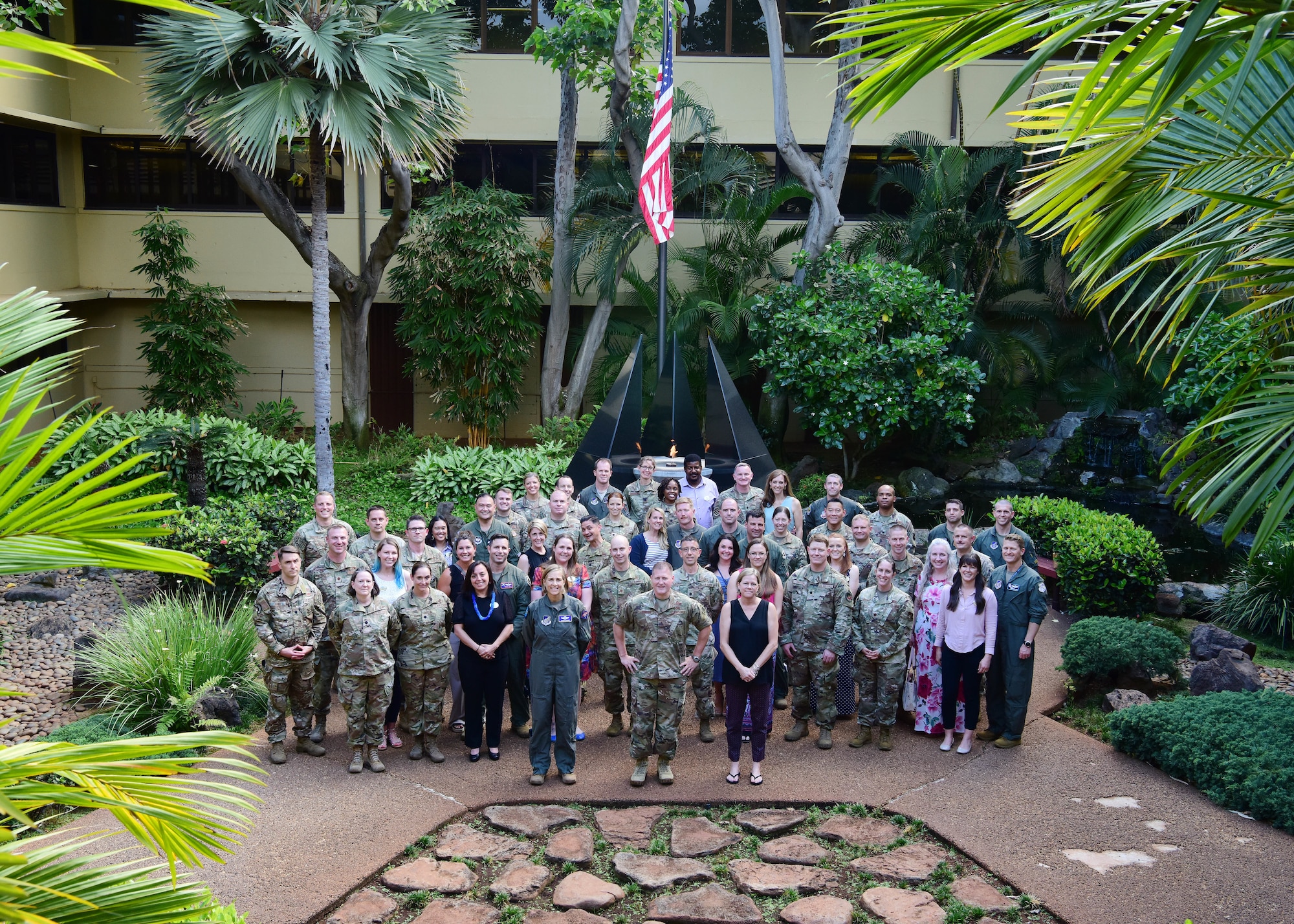 Photo of a group of U.S. Air Force Airmen and Spouses