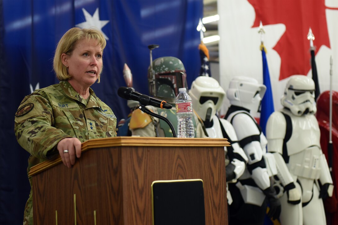 Photo of Major General Burt speaking
