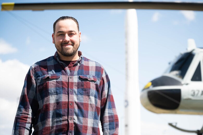 George Smith, MH-139 Gray Wolf avionics technician, poses for a photo April 16, 2021 at Malmstrom Air Force Base, Mont.