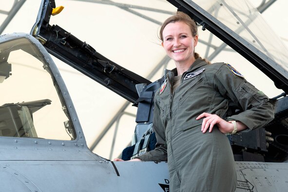 A photo of Captain Bye posing in front of aircraft.