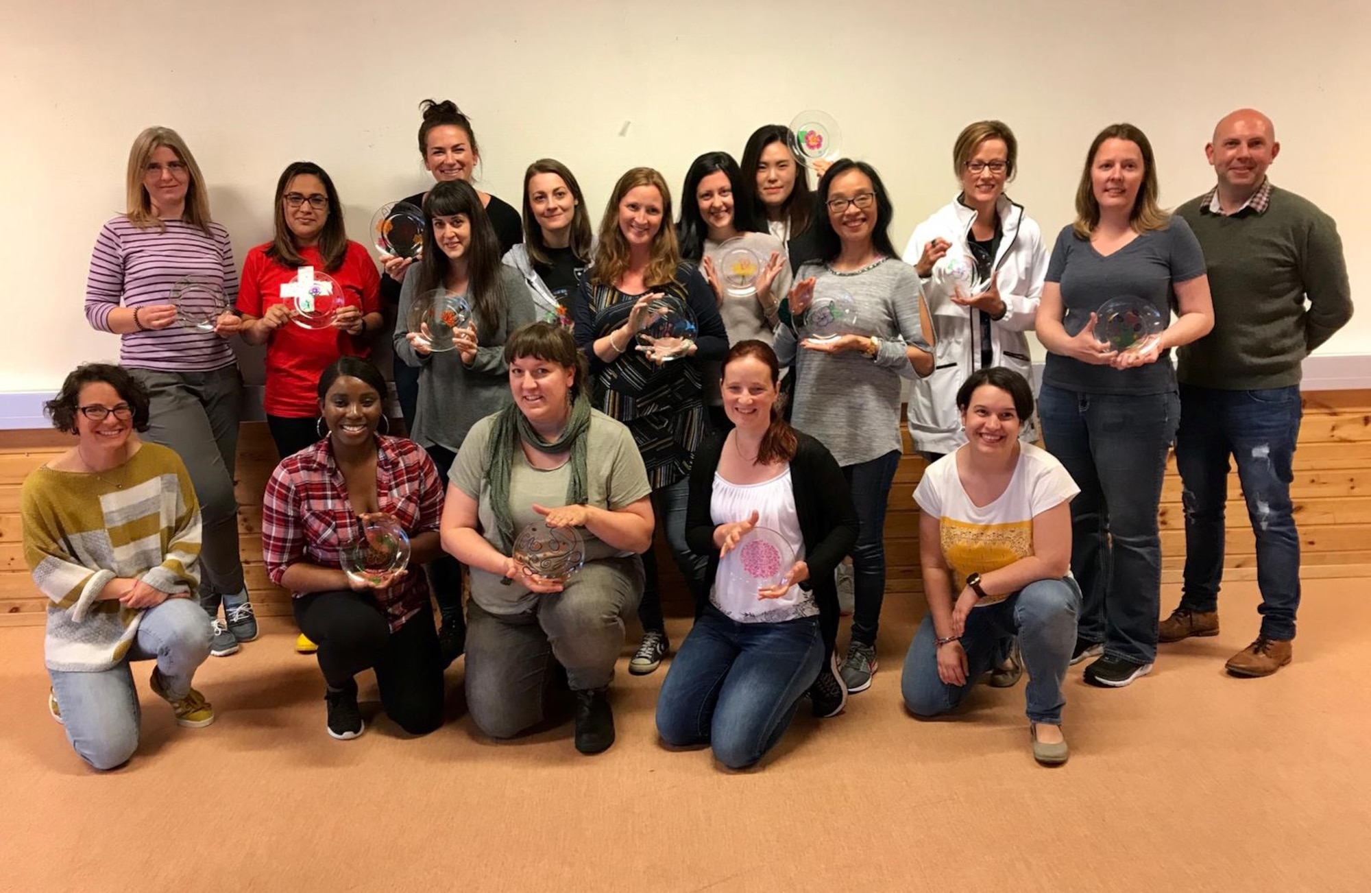 Mindfulness is a picture of spouses from the base in a mindfulness crafting activity (Courtesy photo).