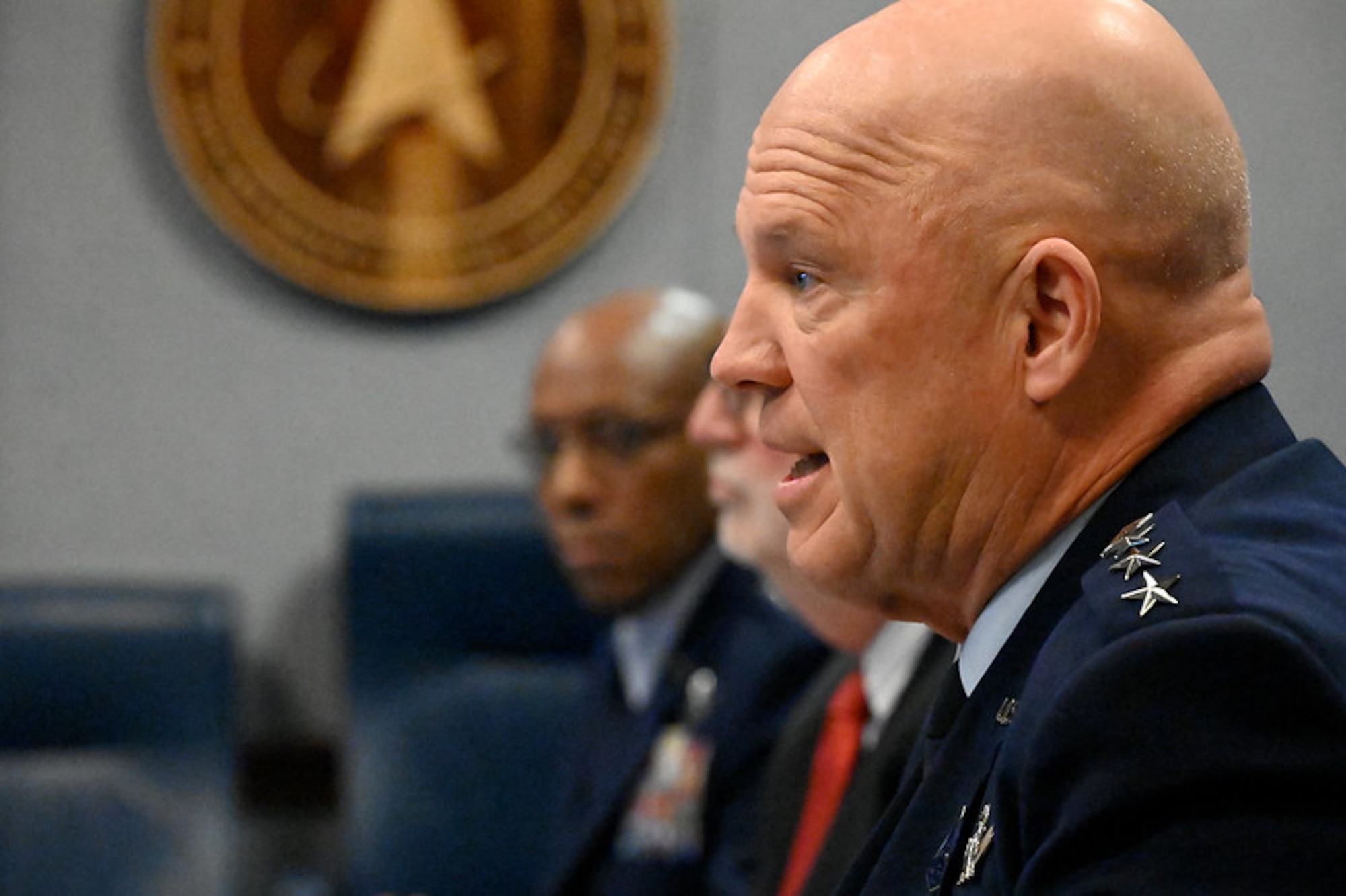 Chief of Space Operations Gen. John W. “Jay” Raymond answers questions during the House Appropriations Committee on Defense during a virtual hearing at the Pentagon, Arlington, Va., May 7, 2021. Committee members raised topics that included confronting new and emerging threats, air and space superiority, and nuclear deterrence. (U.S. Air Force photo by Wayne Clark)