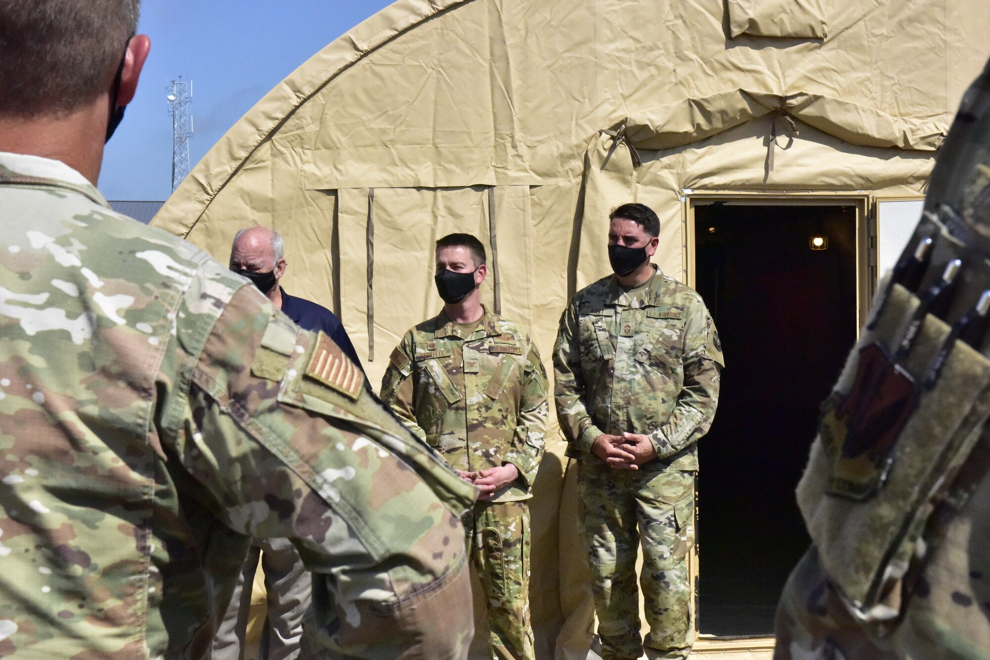 Airmen receive a briefing