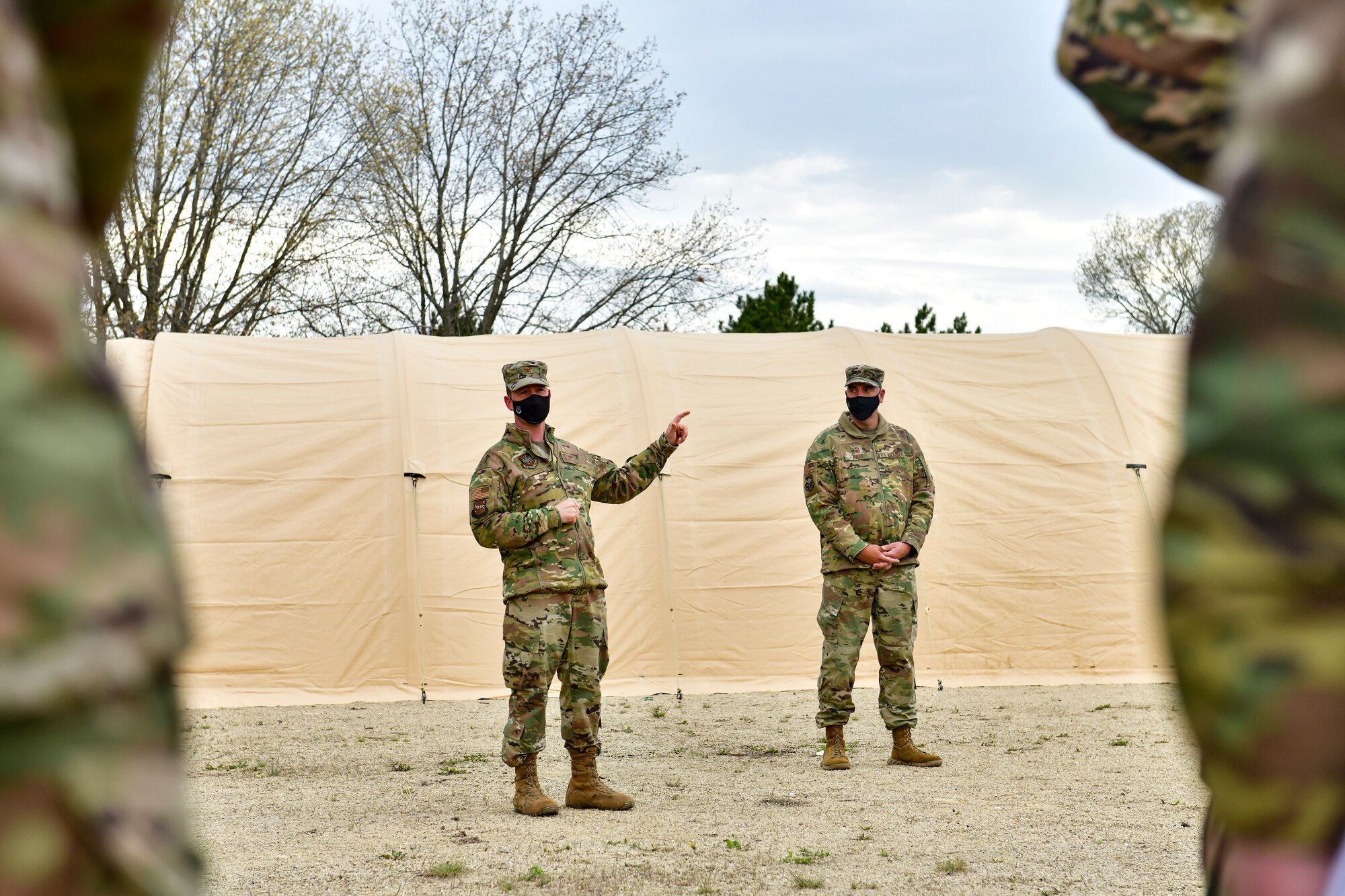 Wing leadership speaks to Airmen