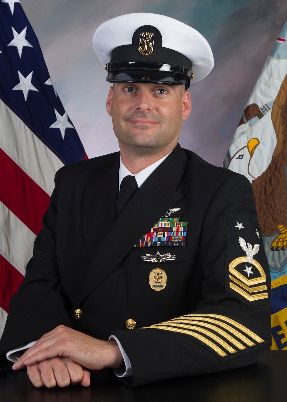 Studio portrait of CMDCM Eric F. Ralston