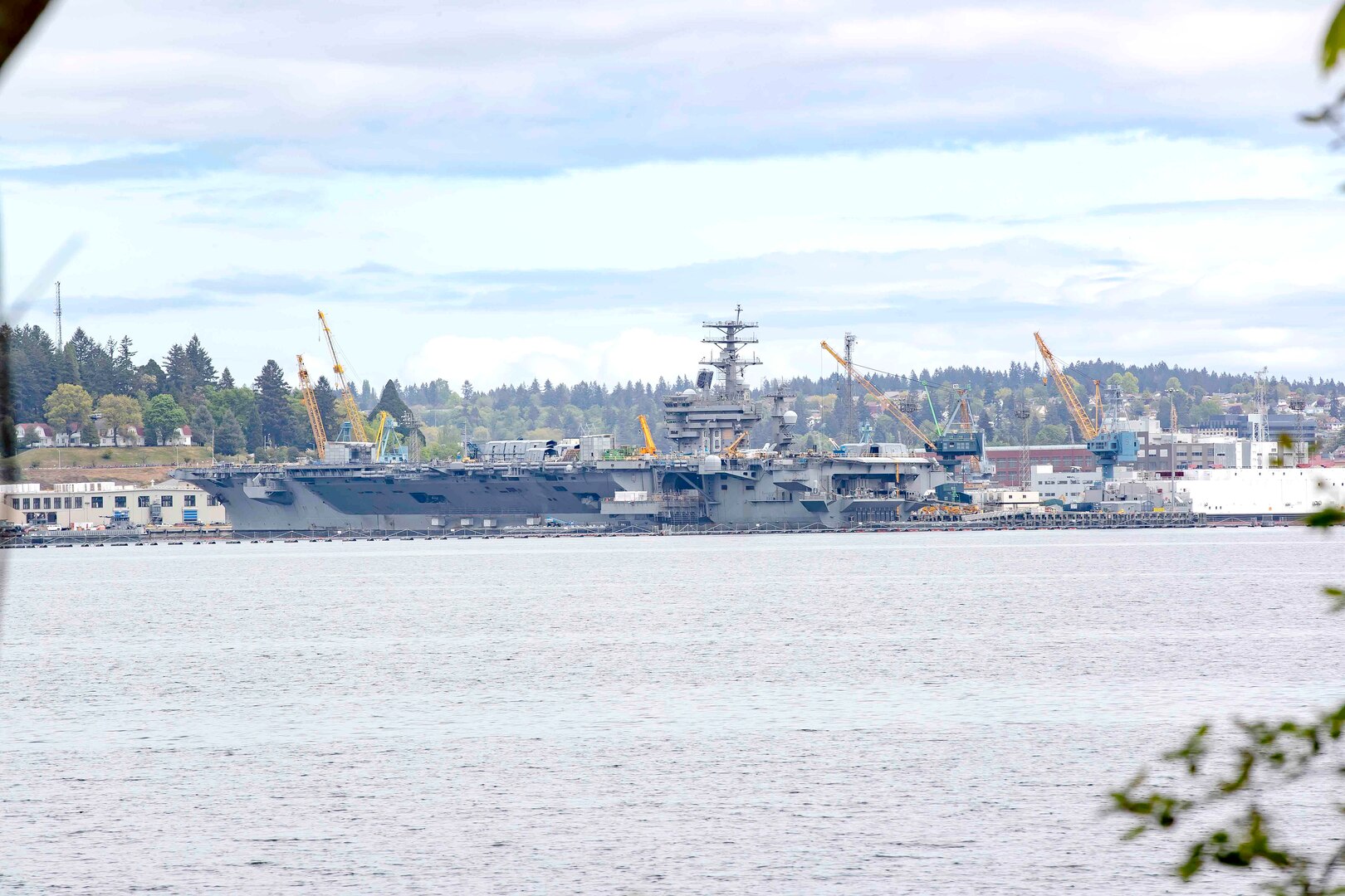 USS Nimitz (CVN 68) began its six-month Planned Incremental Availability May 10, 2021, at Puget Sound Naval Shipyard & Intermediate Maintenance Facility, in Bremerton, Washington. The project is expected to take about 330,000 man-days to complete. (PSNS & IMF photo by Kenneth G. Takada)