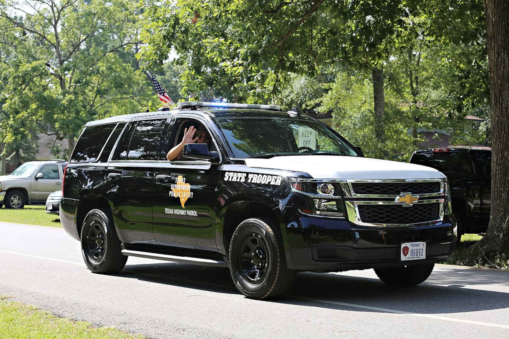 Twelve members of the OSI 3rd Field Investigations Squadron, Specialized Surveillance Team, Joint Base San Antonio-Lackland, Texas, participated in advanced driver training, in vehicles like the one pictured, and hosted by Texas Department of Public Safety State Troopers. It consisted of various dynamic driving courses of high and low-speed maneuvers, designed to enhance SST member skills and judgment behind the wheel. (DPS photo)