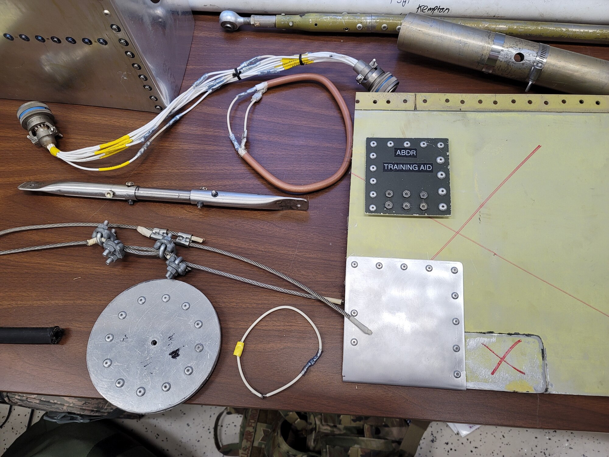 Equipment on a table