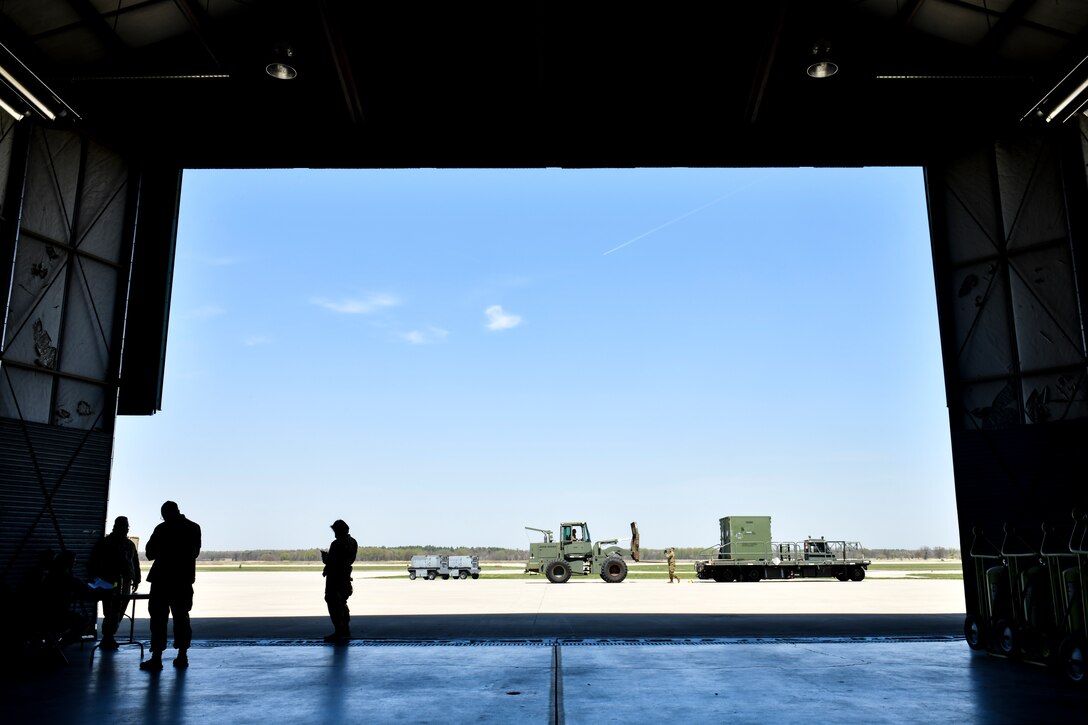 Airmen assigned to the 19th Logistics Readiness Squadron transport cargo