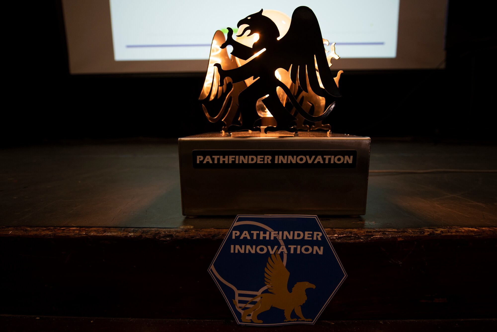 The 501st Combat Support Wing hosts the Pathfinder Innovation Conference 2021 at Royal Air Force Croughton, England, May 6, 2021. The conference highlighted new ideas and promoted a culture of innovation within the wing. The winning Shark Tank presentation, the 423rd Air Base Group, received full funding to implement their innovation. (U.S. Air Force photo by Senior Airman Jennifer Zima)