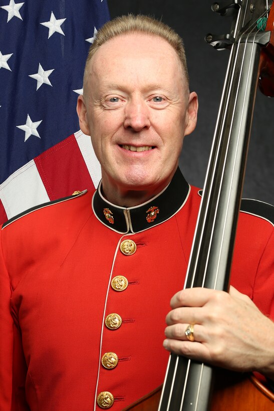 Master Gunnery Sergeant Glenn Dewey, "The President's Own" United States Marine Band Double Bassist, Official Portrait