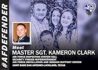 Graphic of Master Sgt. Kameron Clark