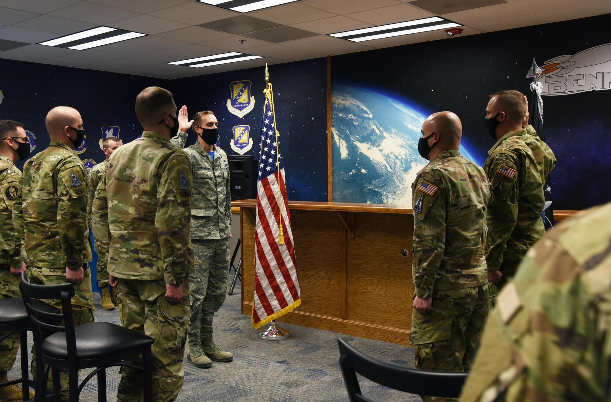 people swearing in