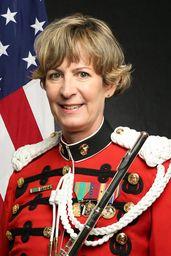 Master Gunnery Sergeant Betsy Hill, "The President's Own" United States Marine Band Flutist, Official Portrait