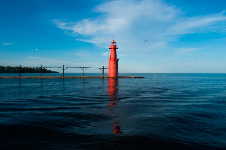 Algoma Harbor Pier and Lighthouse