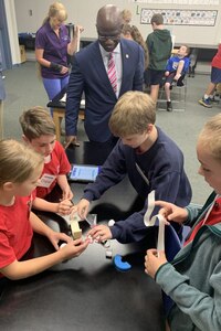 Secretary Hopkins visits Winchester STARBASE Academy