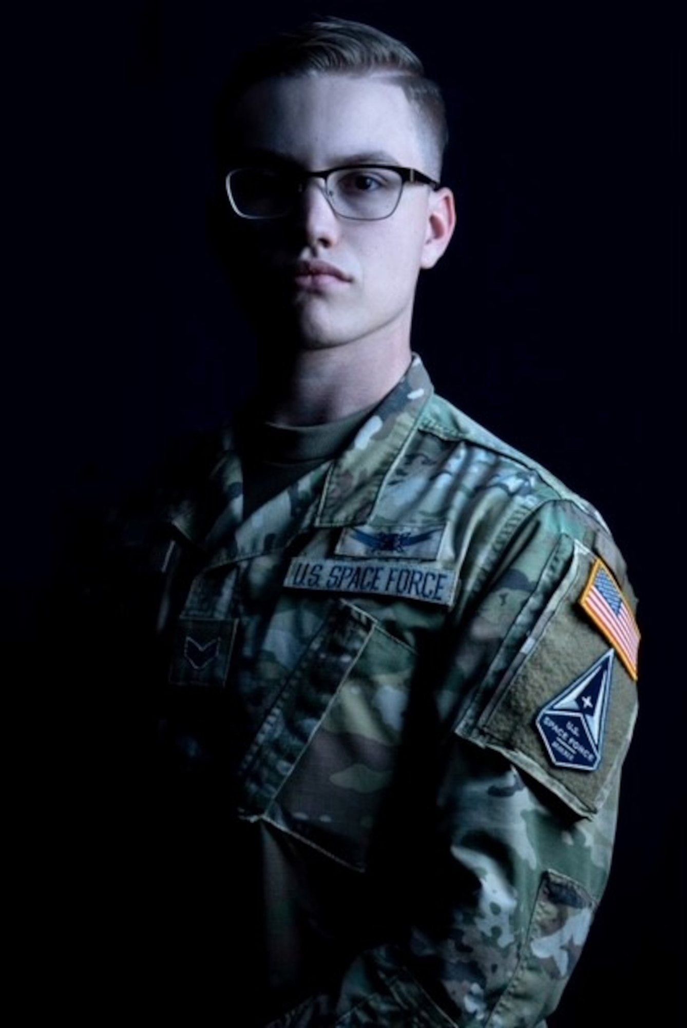 Space Force Guardian posing for a portrait photo