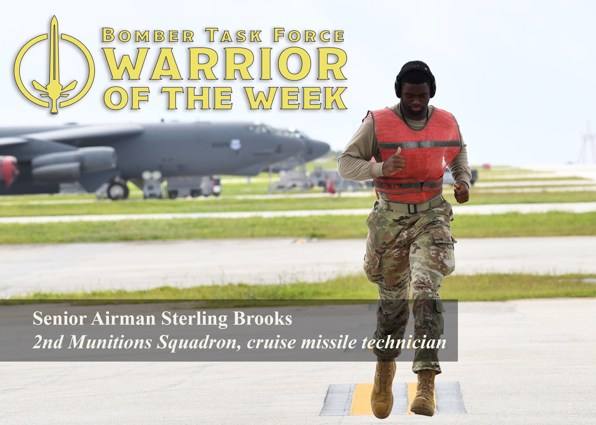 Graphic announcing the selection of an outstanding Airman