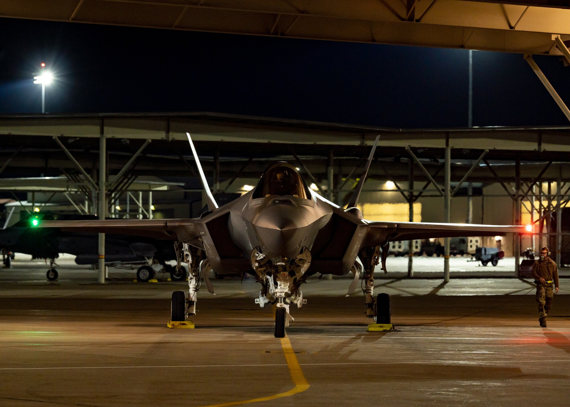 A photo of an F-35 at Hill Air Force Base, Utah.